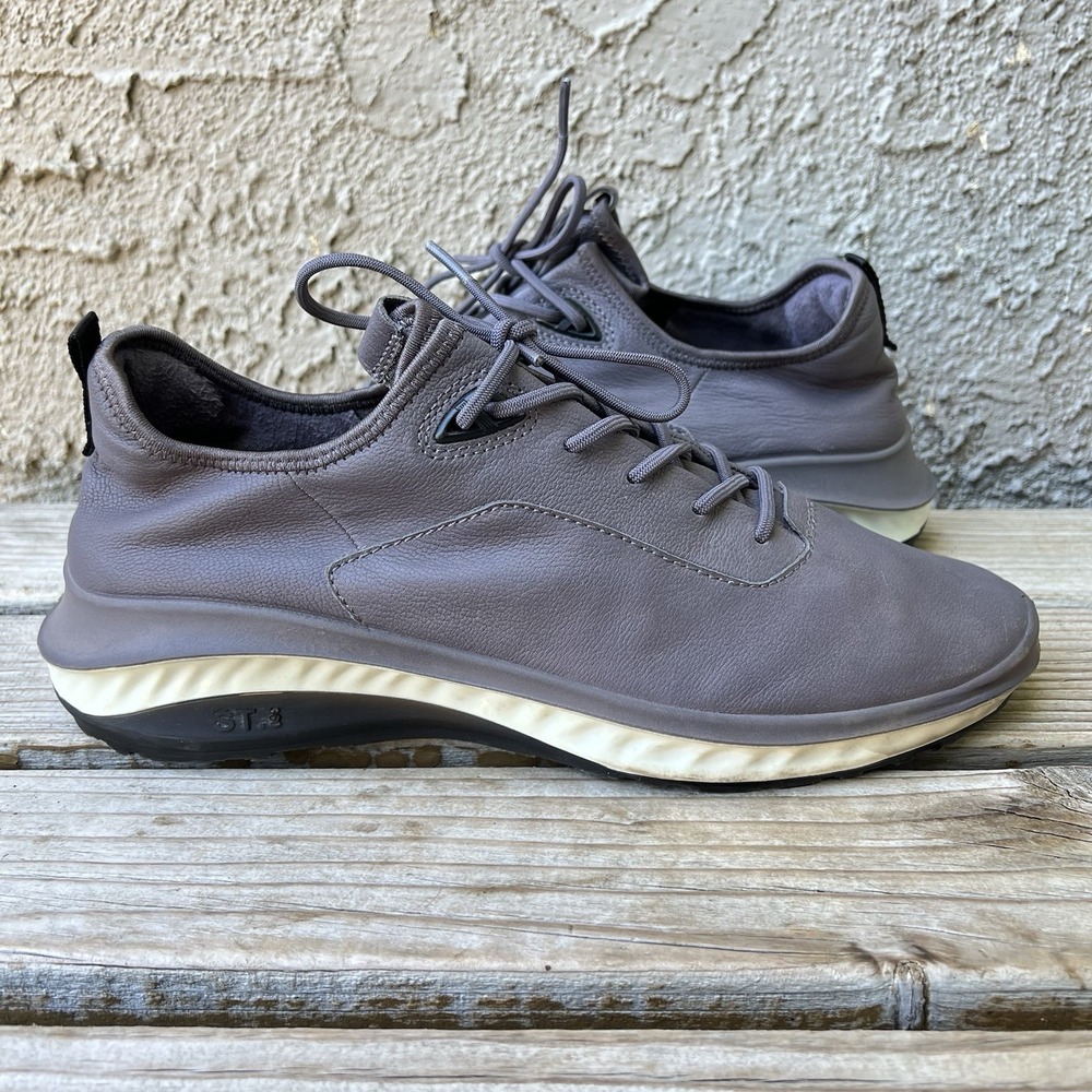 Ecco Shoes Men Size 10-10.5 ST.360 Street SlGravity Sneakers Grey Leather Golf